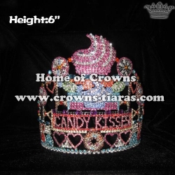 6in Height Crystal Cupcake Chocolate Pageant Crowns