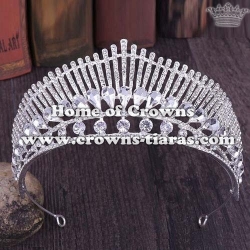 Crystal Bridal Wedding Tiaras With Tear Diamonds