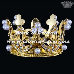 Crystal Crown Pendant With Pearls