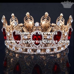 Hot Selling Large Full Round Pageant Queen Crowns
