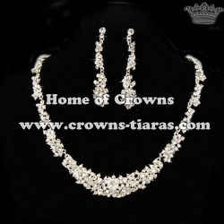 Fashion Queen Crystal Rhinestone Necklace Set