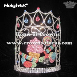 8in Height Cupcake Ice Cream Candy Crystal Pageant Crowns