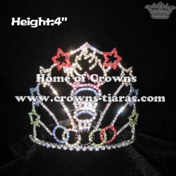 Custom Crystal Olympics Flame Pageant Crowns