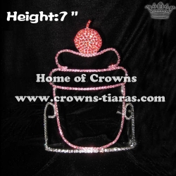 Pink Cupcake Crystal Crowns