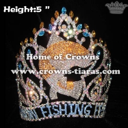 Rhinestone Pageant Crowns In Fish Shaped