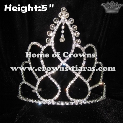 5in Crystal Diamond Dangle Pageant Crowns