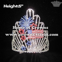 Firework Crystal 4th of July Rhinestones Crowns