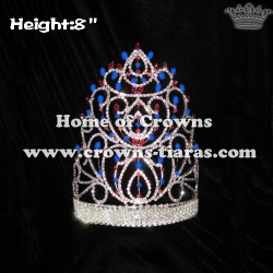 Vintage Queen Crowns In Red Blue White Stones