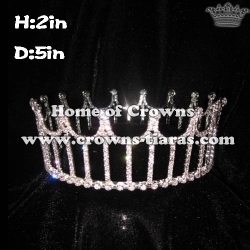 Cheaper Full Round Crystal Pageant Crowns