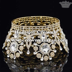 Wholesale Alloy Crystal National Queen Crowns