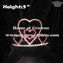 Heart Shaped Crystal Love Crowns
