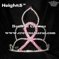 5inch Pink Ribbon Crowns Pageant Crowns