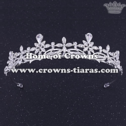 Alloy Crystal Wedding Tiaras In Flower Shaped