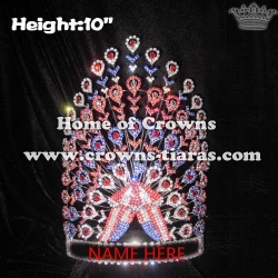 Wholesale Rhinestone Circus Troupe Pageant Peacock Crowns