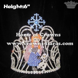 6in Height Crystal Custom Anna And Olaf Pageant Crowns