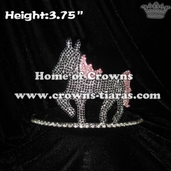 3.75inch Height Crystal Horse Pageant Crown