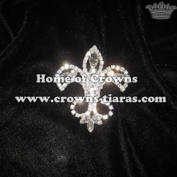 Crystal Fleur De Lis Pageant Sash Pins