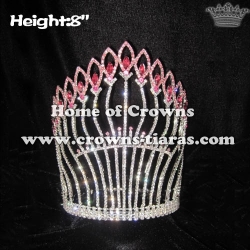8inch Pageant Queen Crowns With Pink Diamond