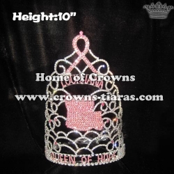 10in Height Queen Of Hope Pageant Ribbon Crowns