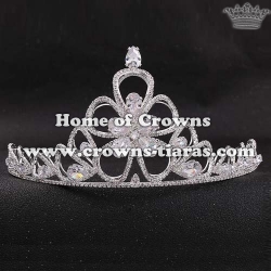 3D Flower Crystal Princess Party Tiaras With Zircon Diamonds