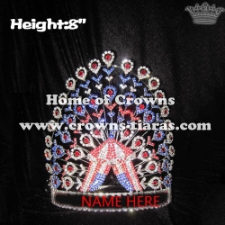 8in Height Circus Tent Pageant Crowns With Peacocks