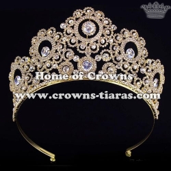Alloy Crystal Wedding Crowns With Round Diamond