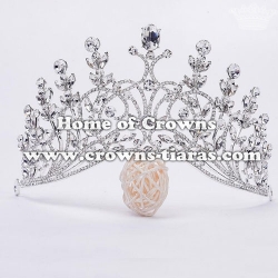 Vintage Crystal Pageant Queen Crowns In Curved Band