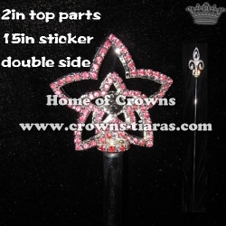 Crystal Pageant Scepter--Double Side