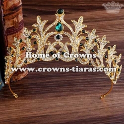 Silver Alloy Crystal Pageant Princess Crowns