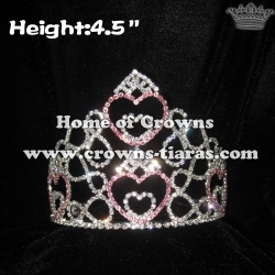4.5inch Heart Crystal Pageant Crowns