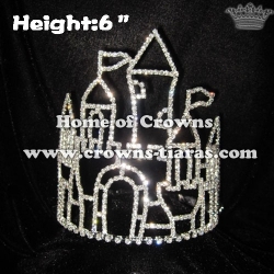 6inch Castle Frame Crystal Pageant Crowns