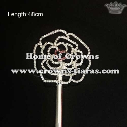 Rhinestone Rose Shaped Valentines Love Scepters