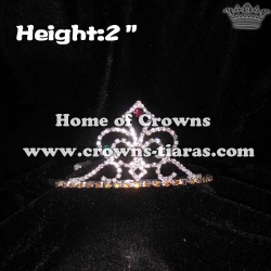 Wholesale 2inch Height Crystal Fleur De Lis Crowns