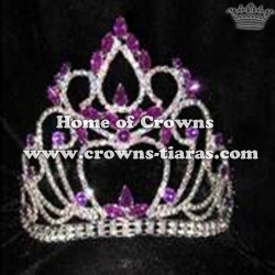 5in Dark Purple Diamond Stock Pageant Crowns