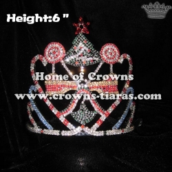 6inch Candy Rhinestones Crowns With Christmas Tree