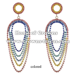 Mulit-color Crystal Rhinestone Fashion Earrings