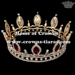 Red Diamond Pageant Full Round Crowns