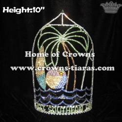 10in Height Plam Tree Summer Crowns With Beach Ball