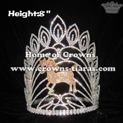 8in Height Crystal Horse Animal Pageant Crowns