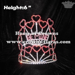Red Heart Shaped Valentines Pageant Crowns