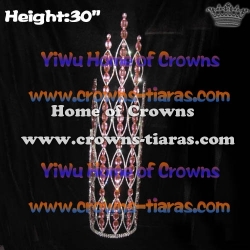 30inch Large Crystal Diamond Queen Crowns