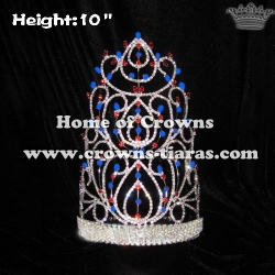 Wholesale 10inch Height Crystal Queen Crowns