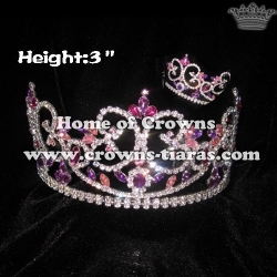 3inch Colorful Crystal wholesale Crowns