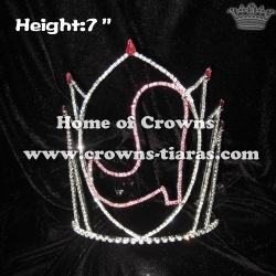 7inch Cowboy Boot Crystal Pageant Crowns