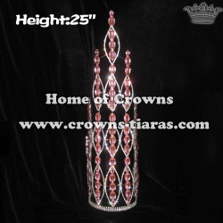 25in Height Big Large Pink Diamond Crowns