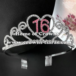 Alloy Crystal Birthday Crowns--Number Can Be Changed