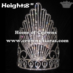 8inch Clear Crystal Queen Pageant Crowns