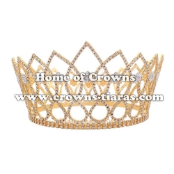 Large Rhinestone Full Round Pageant Queen Crowns