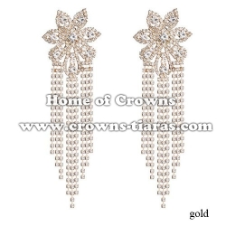 Large Long Crystal Rhinestone Fashion Earrings