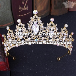 Unique Crystal Wedding Tiaras With AB Diamonds